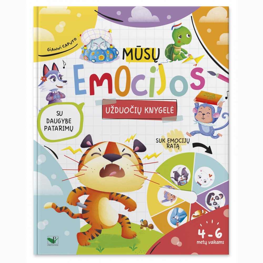 Mūsų emocijos. Užduočių knygelė 4-6 metų vaikams