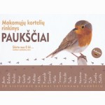 Paukščiai. Mokomųjų kortelių rinkinys