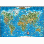 Pasaulio žemėlapis vaikams laminuotas lietuvių k.