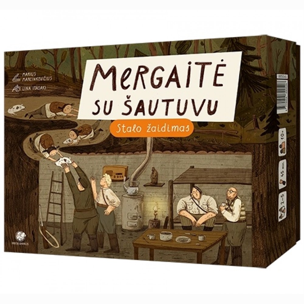 Stalo žaidimas Mergaitė su šautuvu