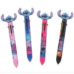 Automatinis gelio rašiklis Disney Black "STITCH", dagiafunkcinis, 8 spalvų
