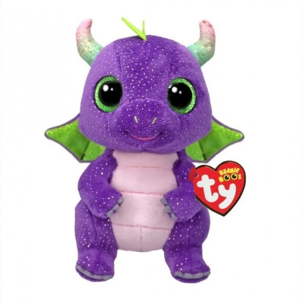 Pliušinis žaislas DAPHNE - purple dinosaur reg 15,5 cm
