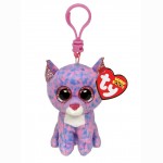 Pliušinis raktų pakabukas CASSIDY - lavender cat clip