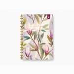 Magnolia, Sąsiuvinys B5, spiralinis įrišimas,160 psl.80 gsm,  langeliais