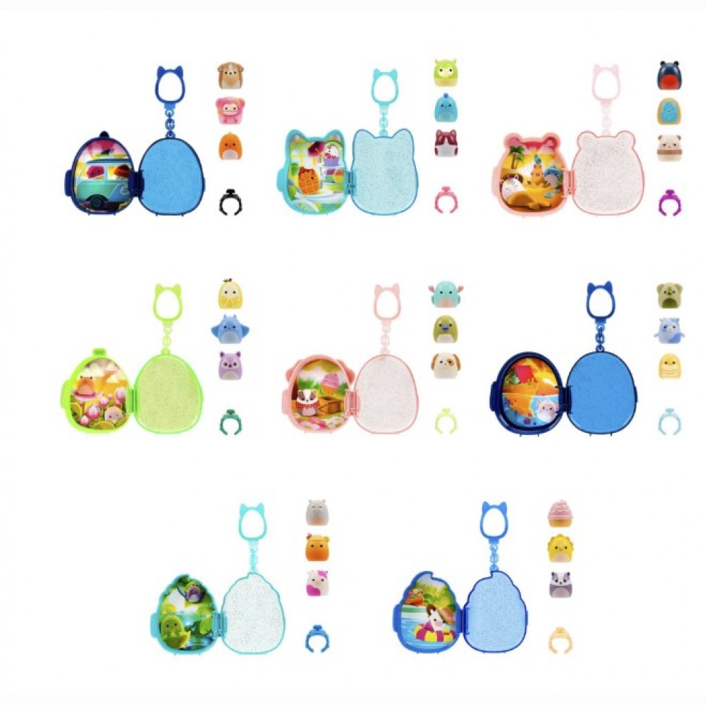 SQUISHMALLOWS Clip-a-longs blind pack with 3 figures, 2,5 cm