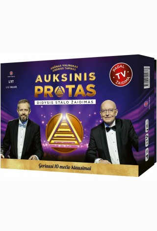 Stalo žaidimas Auksinis protas. Didysis stalo žaidimas. Geriausi 10-mečio klausimai