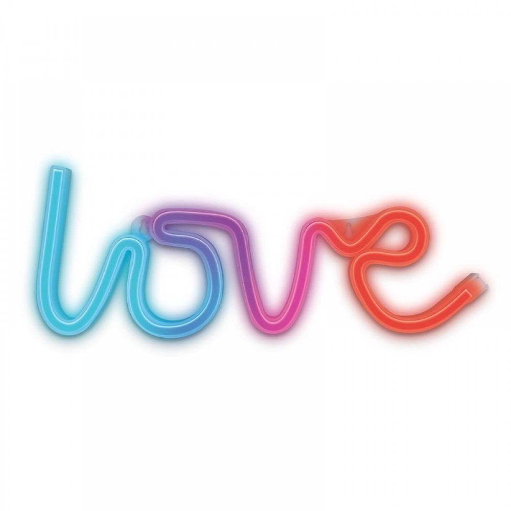LED NEON dekoracija LOVE, RGB skaitmeninė - dinaminė spalva, su pulteliu