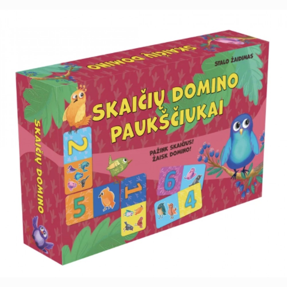 Žaidimas "Skaičių domino. Paukščiukai"