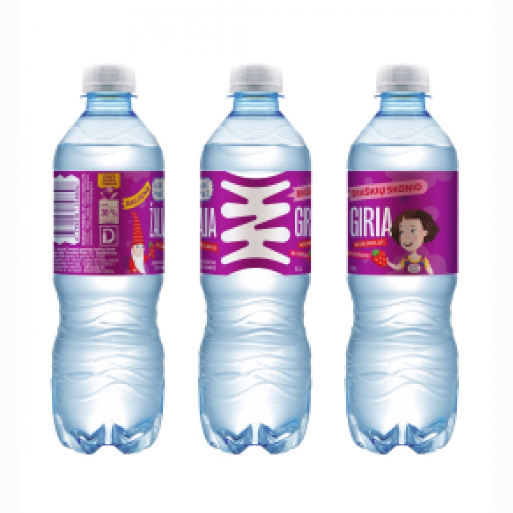 ŽALIA GIRIA Kakė Makė 0,5 l PET Braškių sk.gazuot.vanduo