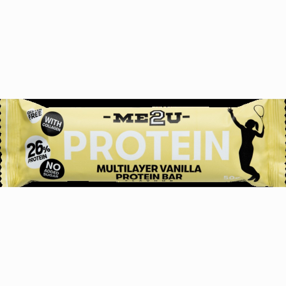 Me2U Protein Multilayer Vanilla 50g / Proteino batonėlis