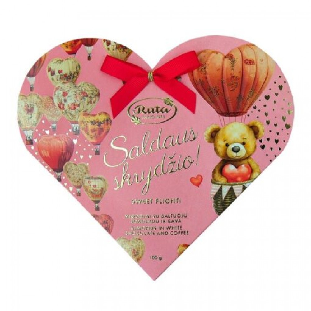 Migdolai su baltuoju šokoladu ir kava „Saldaus skrydžio!“, 100 g