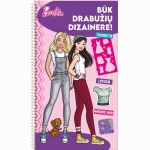 Barbė. Būk drabužių dizainere! Užduotėlės su lipdukais