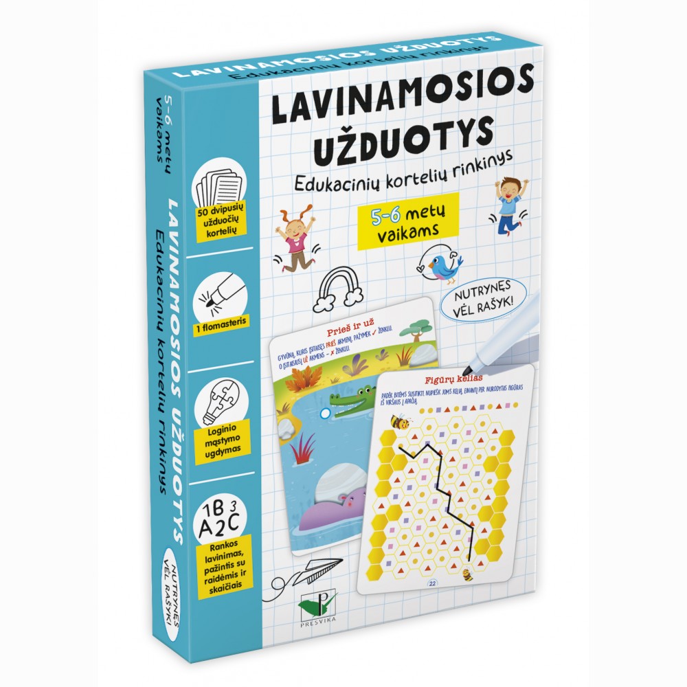 Lavinamosios užduotys. Edukacinių kortelių rinkinys. 5-6 metų vaikams