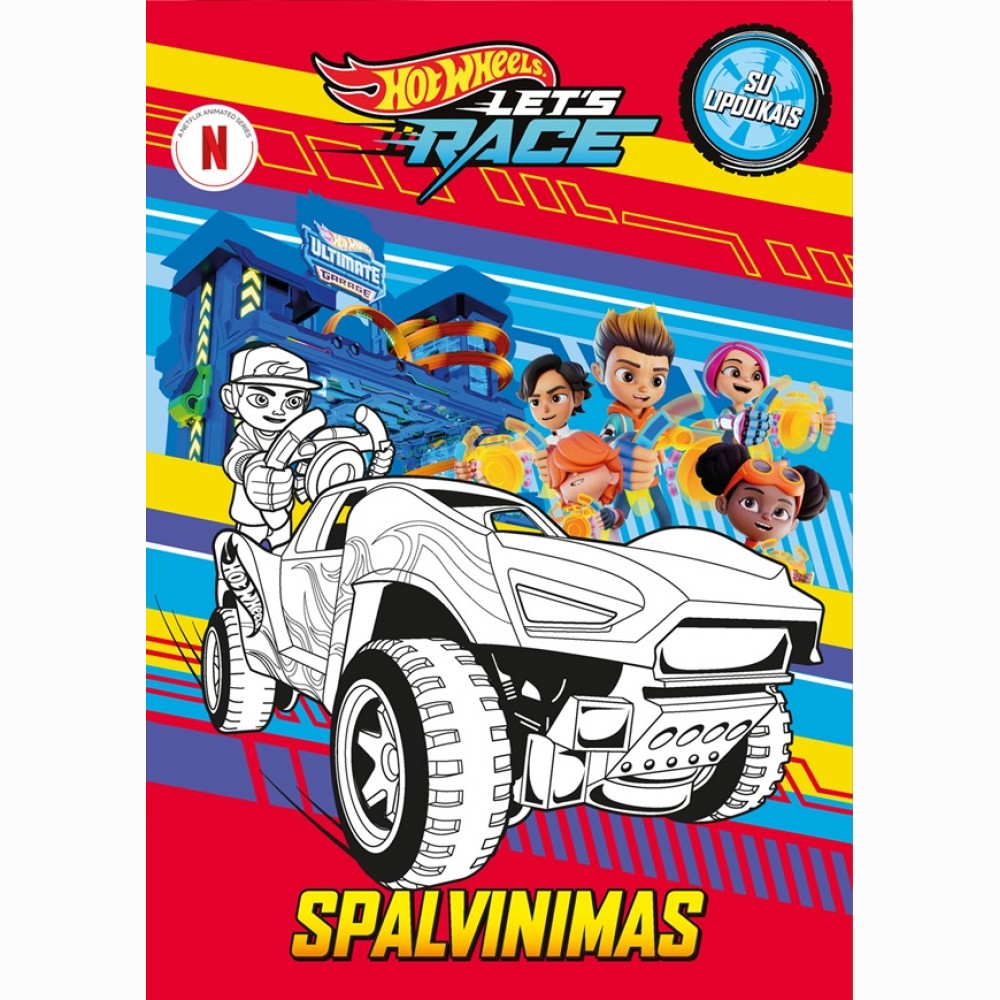 Hot Wheels. Spalvinimas su lipdukais