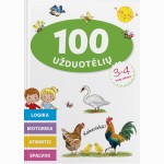 100 užduotėlių 3-4 metų vaikams. Logika, motorika, atmintis, spalvos