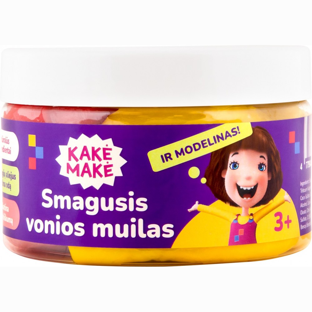 Vonios modelinas - muilas KAKĖ MAKĖ, 300 g, geltonas - raudonas