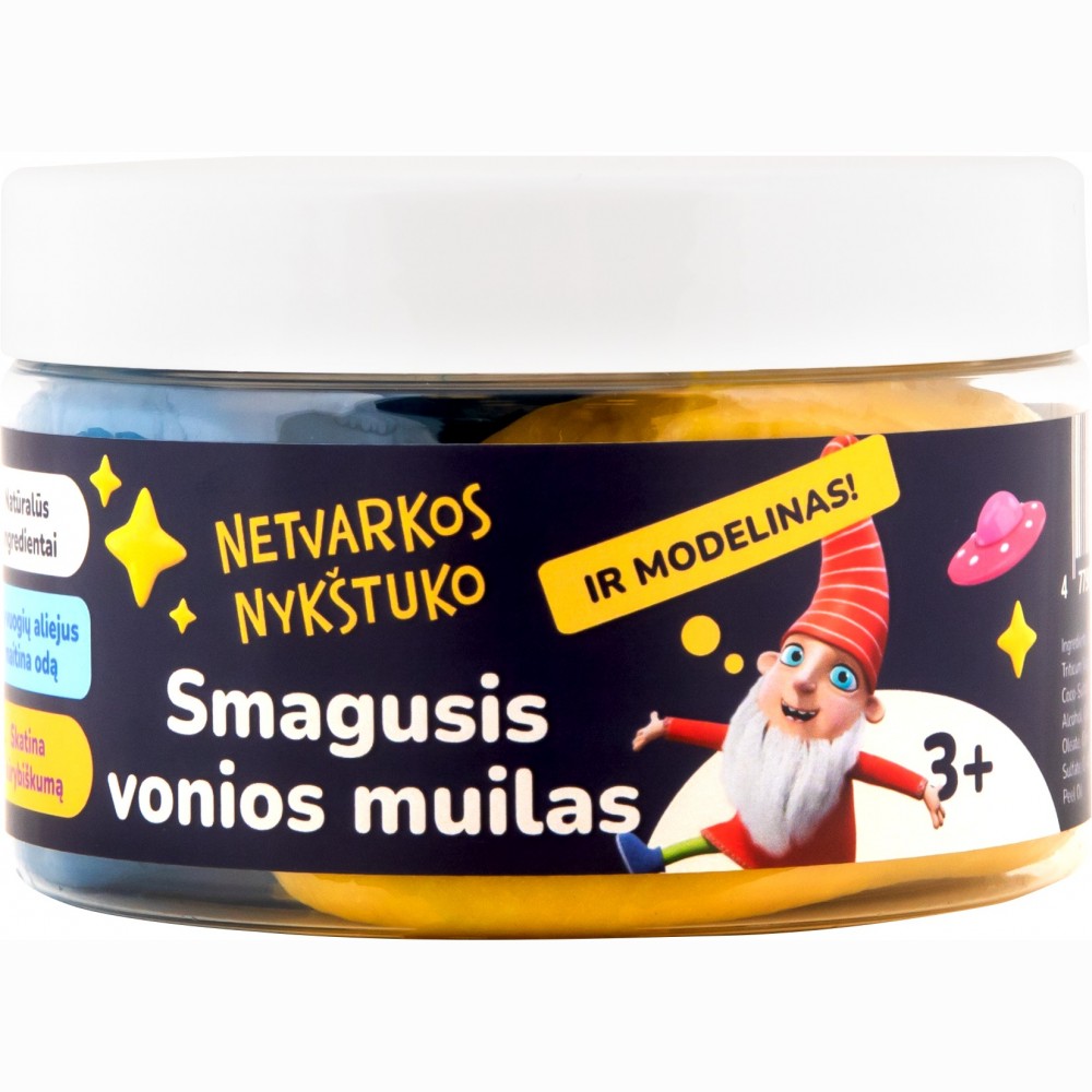 Vonios modelinas - muilas KAKĖ MAKĖ, 300 g, geltonas - mėlynas