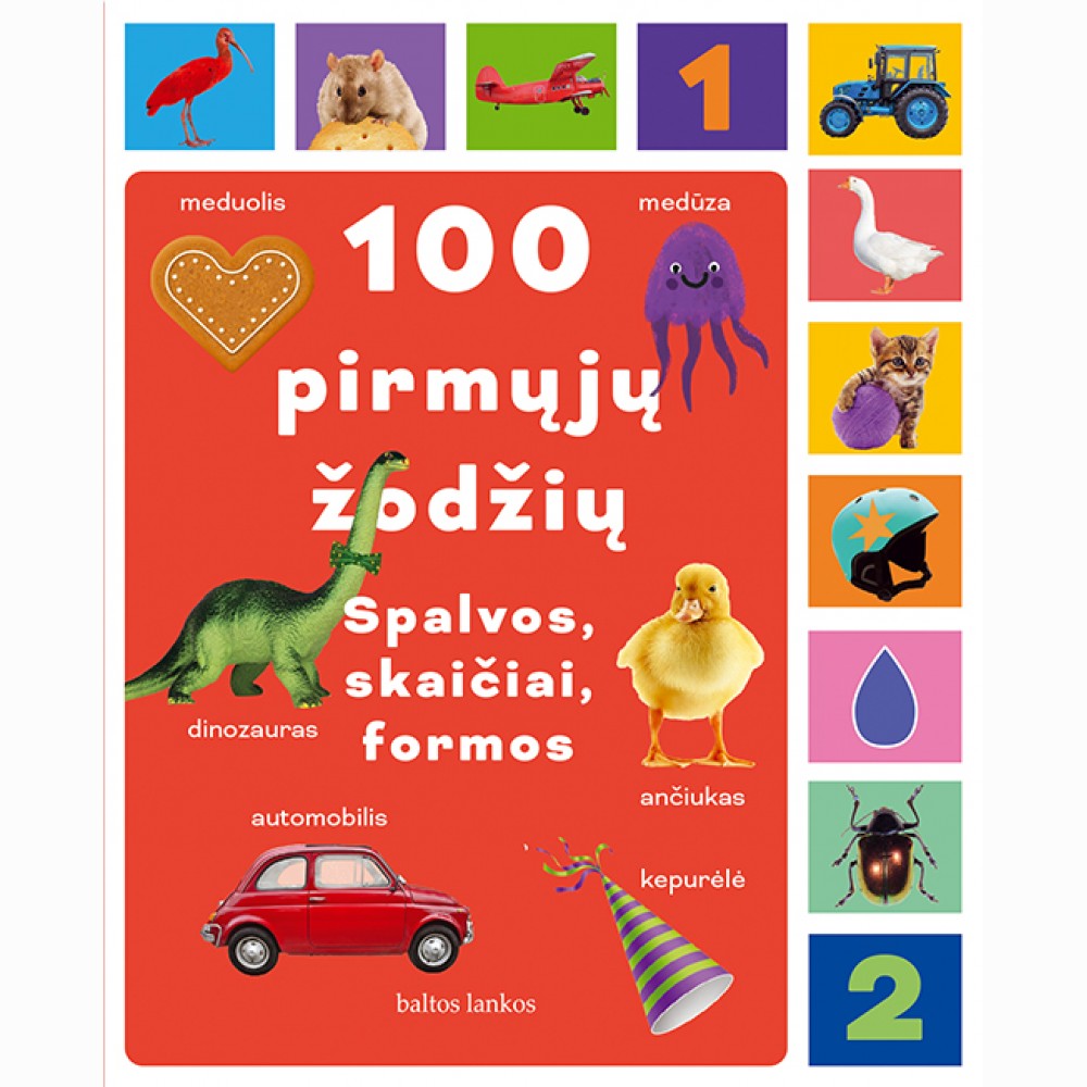 100 pirmųjų žodžių. Spalvos, skaičiai, formos