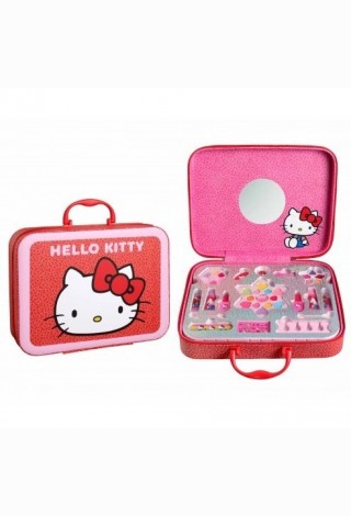 Hello Kitty Padded Makeup Case Katytės Kitės vaikiškas dovanų rinkinys