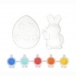 Kūrybinis rinkinys iš gipso Velykoms su akvarele