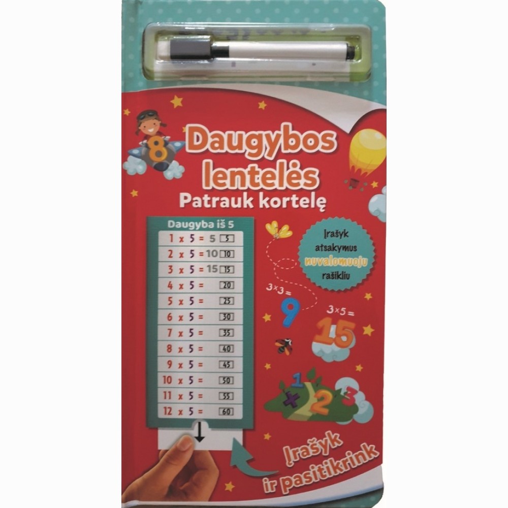 Daugybos lentelės. Patrauk kortelę!