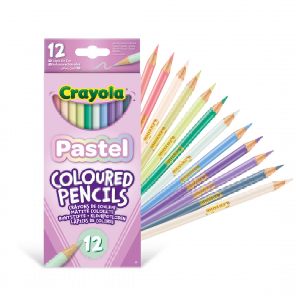 Pasteliniai spalvoti pieštukai 12vnt.