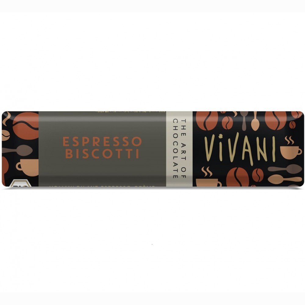 Pieniškas šokoladas ESPRESSO BISCOTTI, eko, 40 g