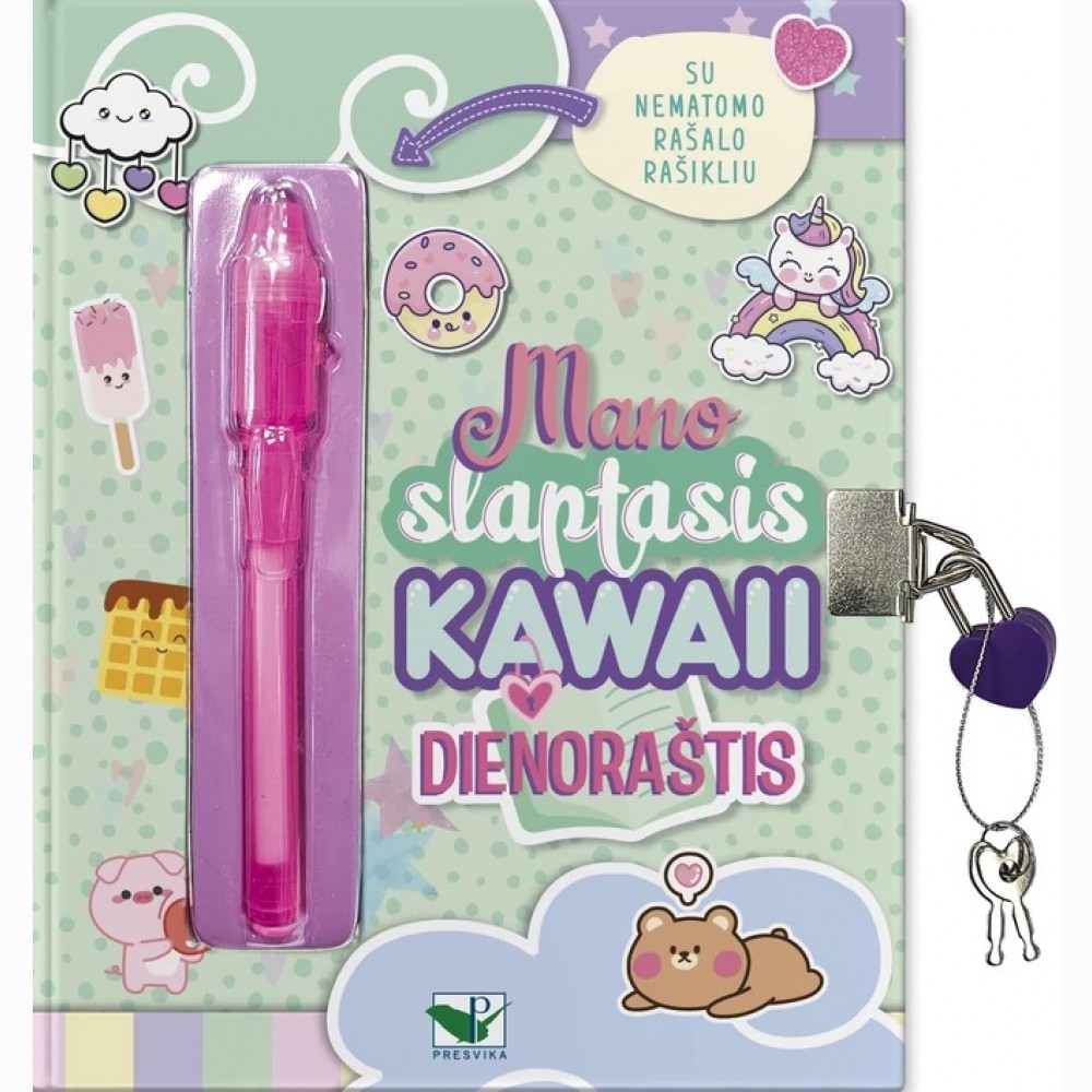 Mano slaptasis KAWAII dienoraštis. Su nematomo rašalo rašikliu