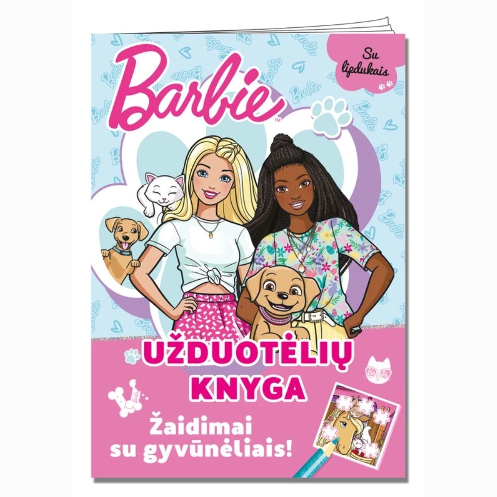 Barbie. Žaidimai su gyvūnėliais. Užduotėlių knyga