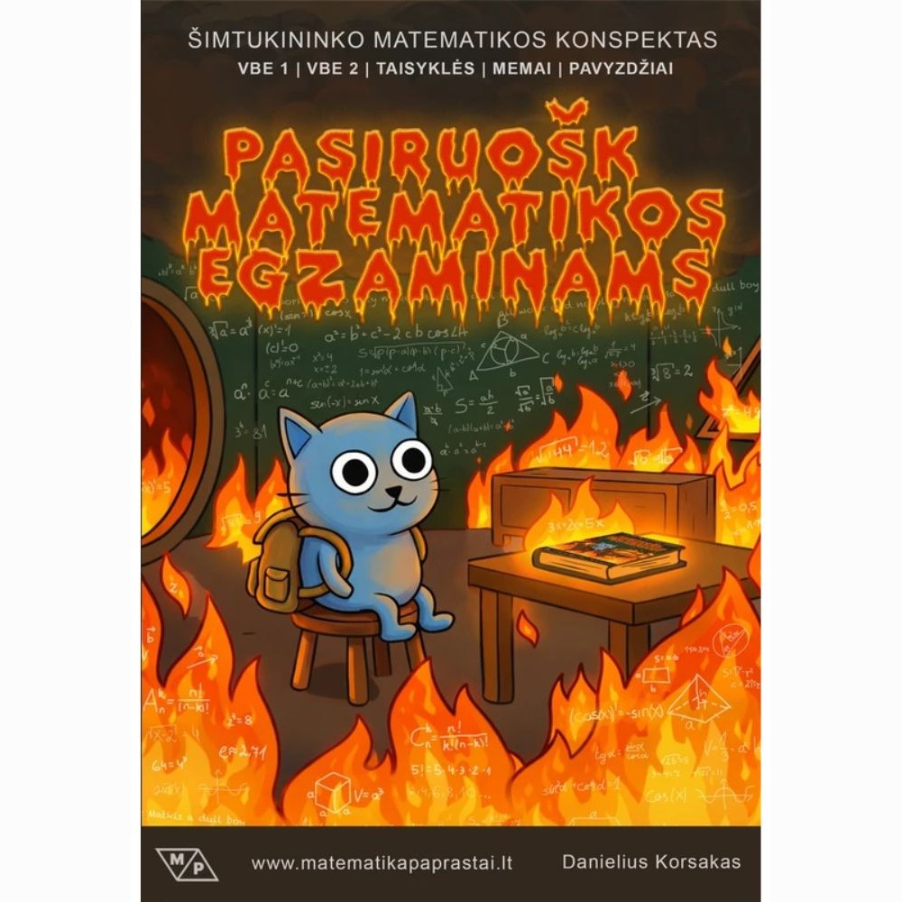 Pasiruošk matematikos egzaminams. Šimtukininko matematikos konspektas, VBE 1 VBE 2 taisyklės, memai, pavyzdžiai