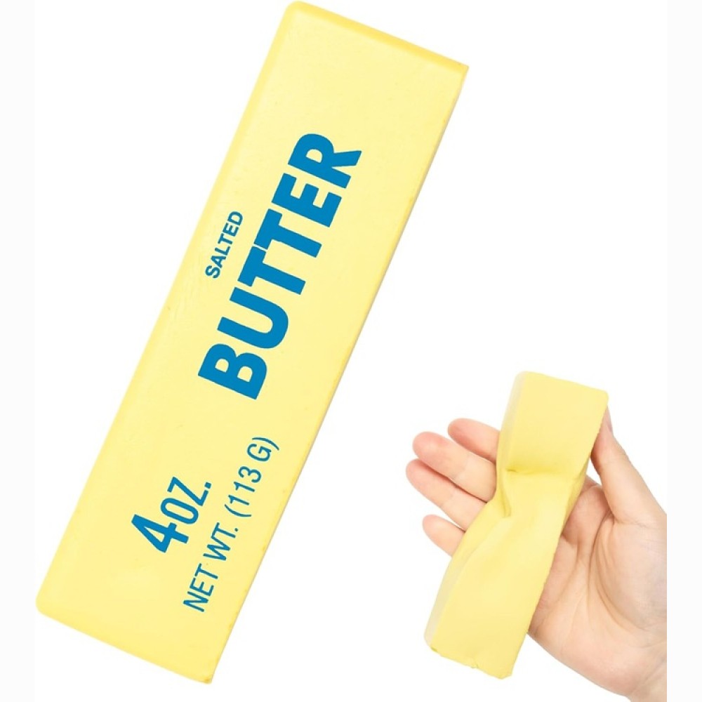 Antistresinis minkomas žaislas BUTTER, geltonas/margas