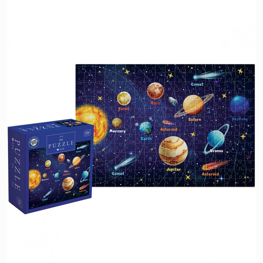 Dėlionė su lipdukais Solar System, 250 dalių