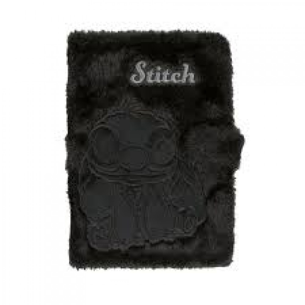 Užrašų knygelė STITCH FLUFFY 3, A5, 80 lapų, juodos spalvos