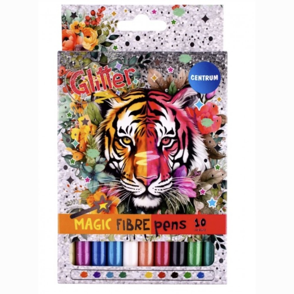 Rašikliai MAGIC JUMBO GLITTER, 10 spalvų