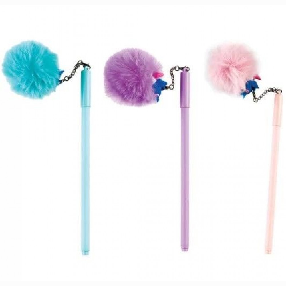 Tušinukas Unicorn Pompon mėlynas rašalas, 0,7 mm (įvairių spalvų) / dėžutėje