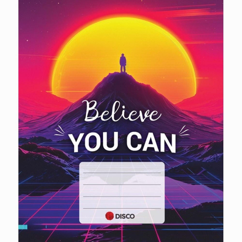 Disco Motivation sąsiuvinis, 32 lapai, langeliai