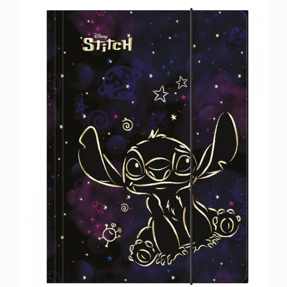 Aplankas su gumele, Disney Stitch Gold, A4