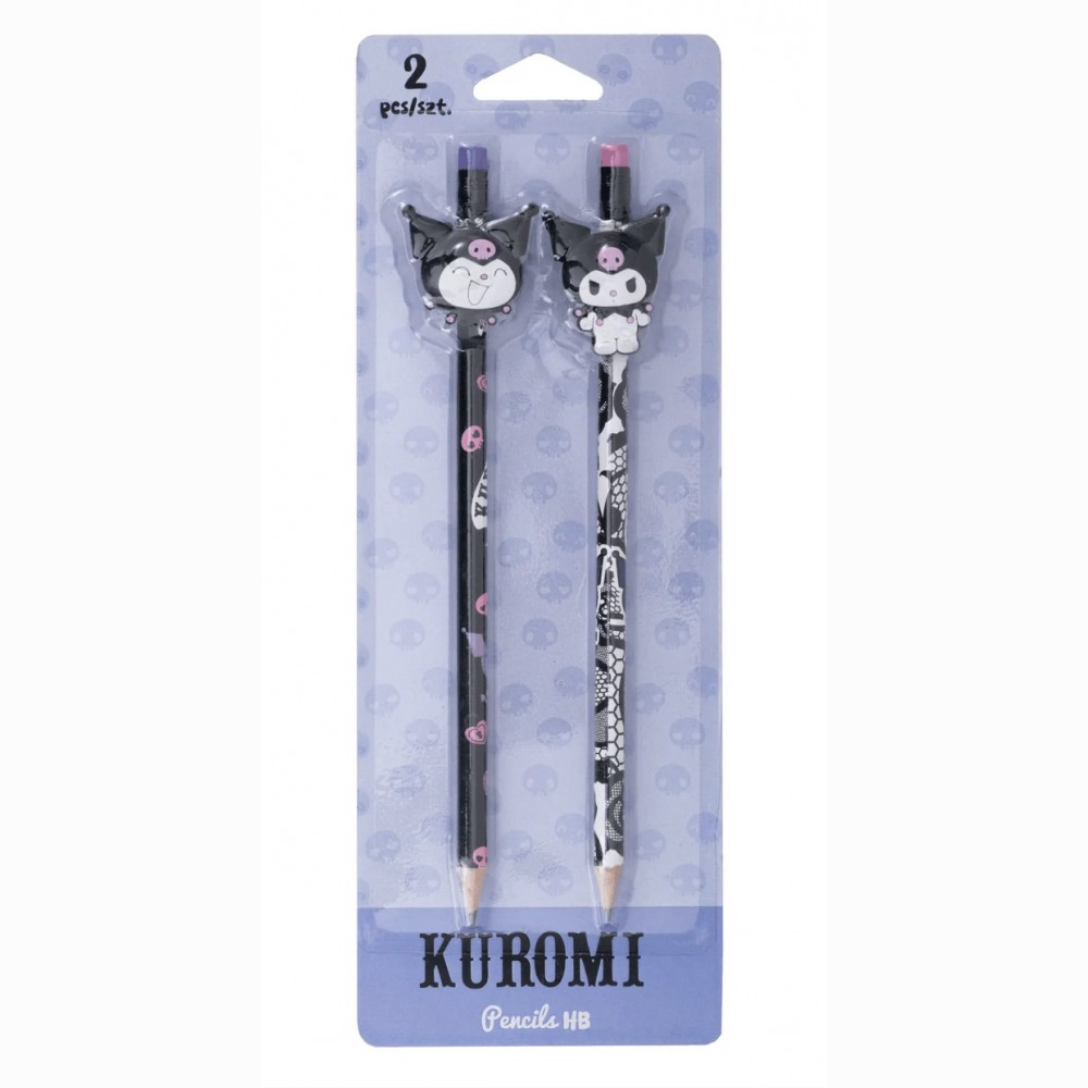 Pieštukai Kuromi, su trintuku, blisteryje, 2 vnt.