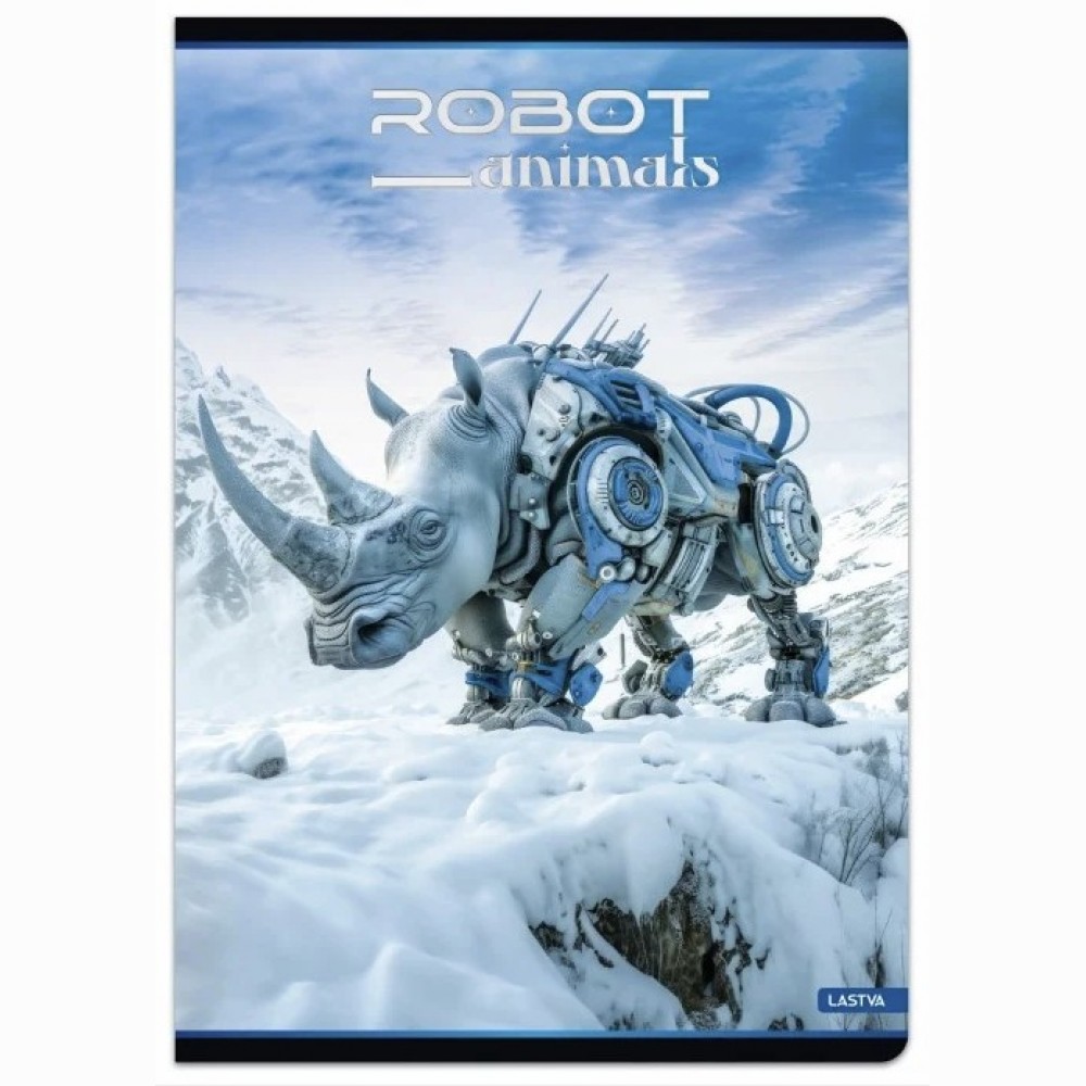 Sąsiuvinis A5 52lap. 80g ROBOT ANIMALS lang.