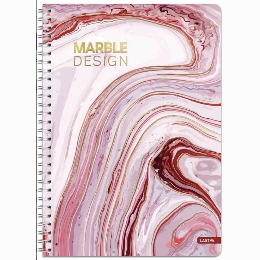 Knyga su spirale A5 80lap. 70g MARBLE linija