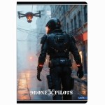 Sąsiuvinis(platus) A5 12 lap. 80 g linija DRONE PILOTS