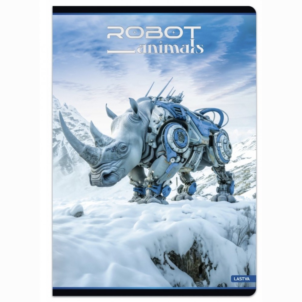 Sąsiuvinis(platus) A5 24 lap. 80 g linija ROBOT ANIMALS