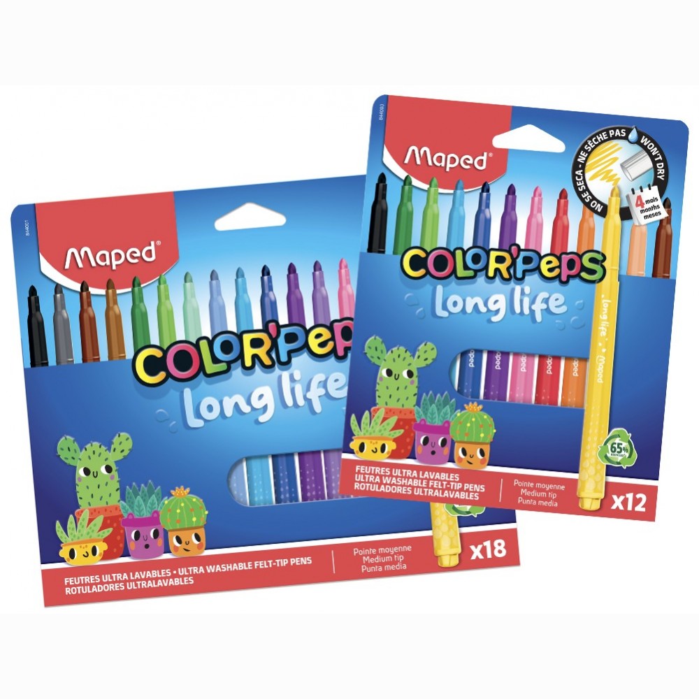 Flomasteris Maped ColorPeps Long Life2 15vnt. dėžutėje