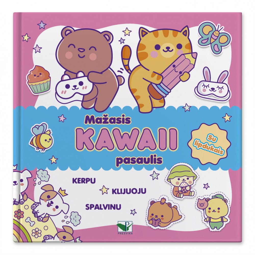 Mažasis KAWAII pasaulis. Su lipdukais. Kerpu, klijuoju, spalvinu