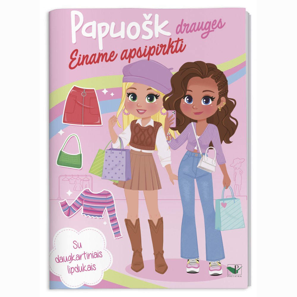 Papuošk drauges. Einame apsipirkti. Su daugkartiniais lipdukais