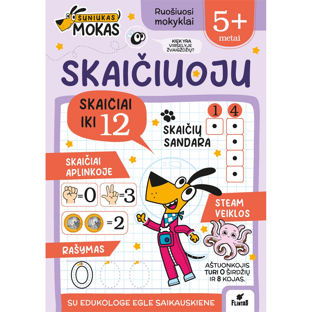 Šuniukas Mokas. Mokausi skaičiuoti