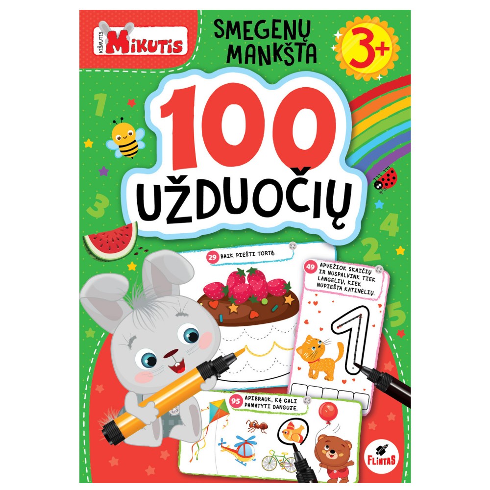 100 užduočių nuo 3 m.