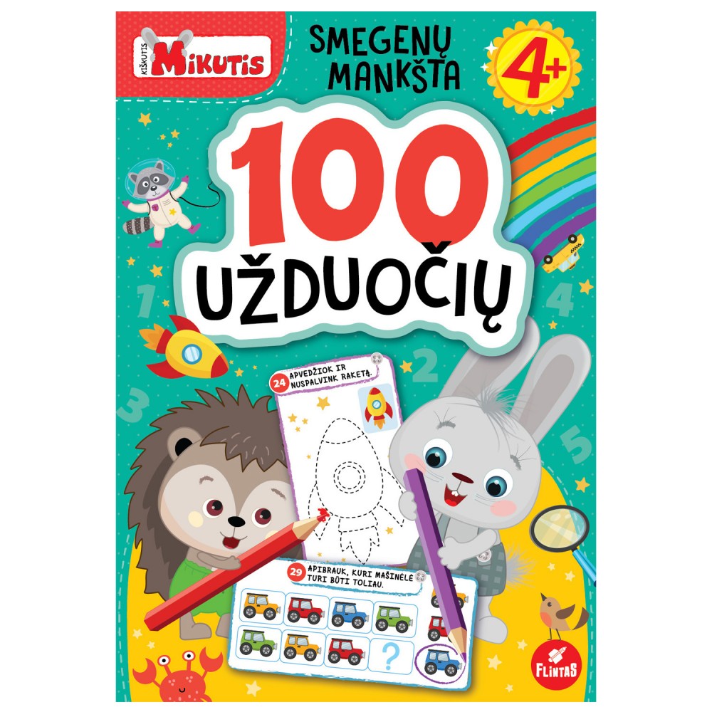 100 užduočių nuo 4 m.