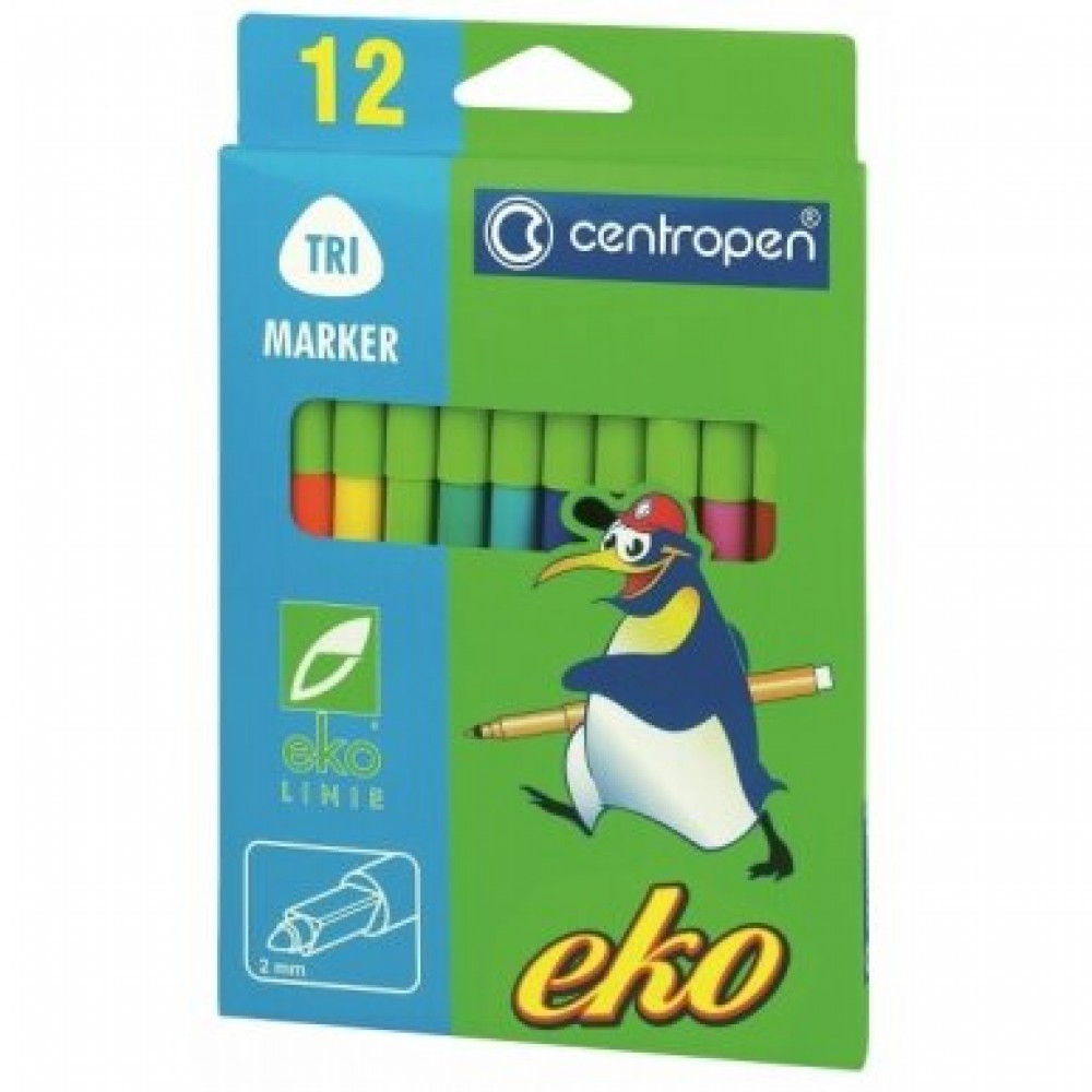 Flomasteriai Centropen Eko 2560 1 mm 12 spalvų