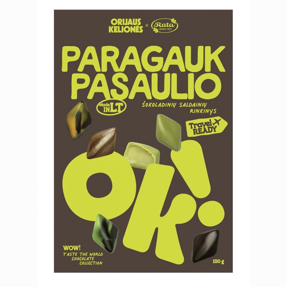 Šokoladinių saldainių rinkinys ORIJAUS KELIONĖS®, 150 g
